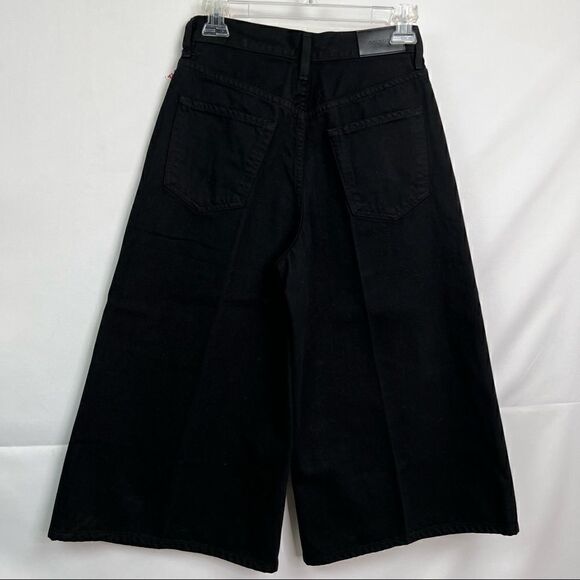 Goldsign The Culottes Painted Black Denim Culottes High rise jeans Brand New! - Picture 8 of 14